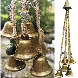 Sorcière Bells Porte Protection Charme Wicca Decor Clearing Négative Energy Hanging Ornement