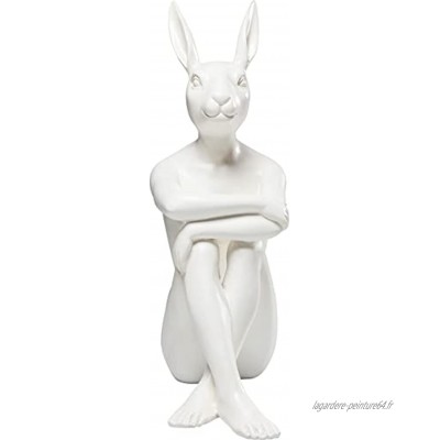Kare Figurine décorative Lapins Gangster Blanc 39 x 26 x 15 cm