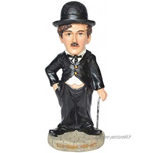 Leileixiao Celebrity Statue Charlie Chaplin Figurine célèbre British Comedy Maître Miniatures Modèles Résine Artisanat Souvenirs Collectibles Accueil Décorations
