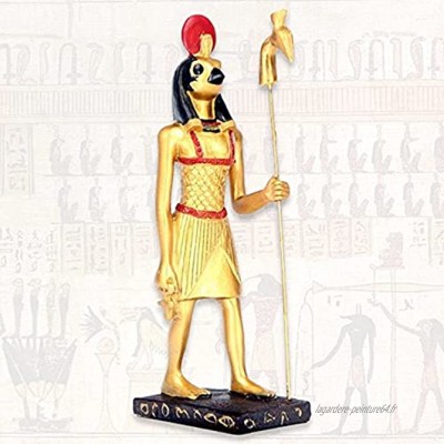 mtb more energy Statuette décorative « God of War » – Statuette d'Horus avec baguette – Hauteur 15 cm – Décoration Égypte Dieu Horus Faucon