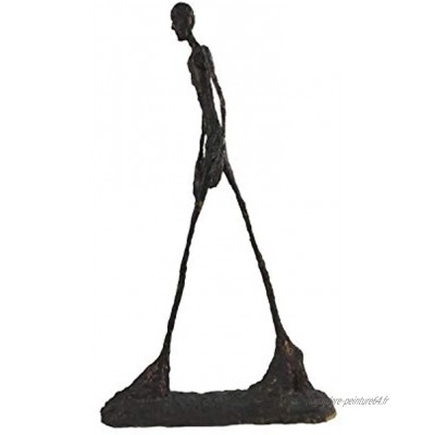 Walking Man Statue Sculpture par Giacometti Bronze réplique Vintage Collection Art Figurine Home Decor bâton Homme Bronze Sculpture Abstraite pour la décoration de Bureau,Bronze