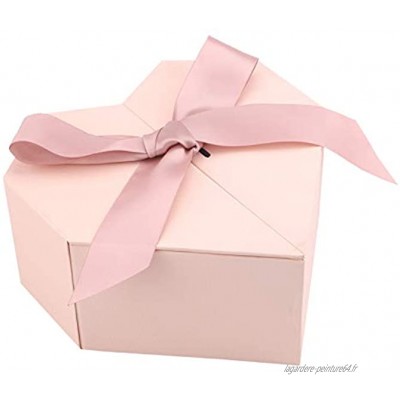 Boîte cadeau avec nœud en ruban décoratif Boîtes à friandises avec couvercle Boîte de présentation pour bijoux cosmétiques Boîte de présentation pour Noël anniversaire vacances mariage Saint Valentin