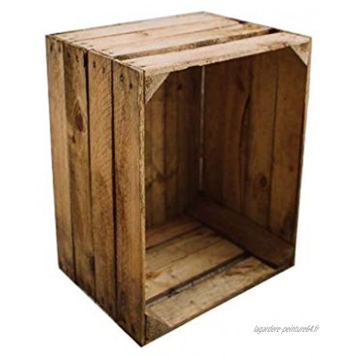 Teramico© Cagette en bois vieilli style vintage véritable Bois Einzeln 50x40x30