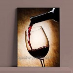 Vin rouge verre peinture imprime affiche moderne toile Art Bar Restaurant cuisine décoration murale salle à manger salon décor 60x80 cm sans cadre