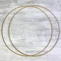 Lot de 2 Grands Cercles métalliques doré Ancien diam. 50 cm pour Abat-Jour Anneaux epoxy Attrape rêves
