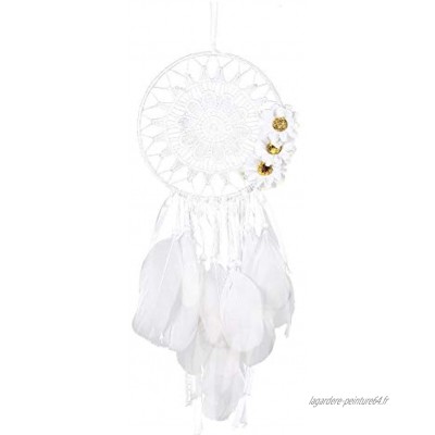 NEHARO Catcher de rêve Accueil Plume Artisanat Pure White Wedding Dream Catcher Mobiles décoratifs Color : White Size : 15 * 50cm