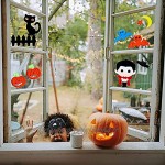 DYSHIPEN 6 Feuilles de Gel de fenêtre d'halloween pour vitre de fenêtre accroche de fenêtre à Ressort pour vitres Autocollants de décoration d'école ou de Chambre