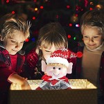 FuMeiJiaJiaJu Sac à friandises de Noël Père Noël bonhomme de neige elfe poupée pochette cadeau