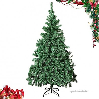 GEEDIAR Sapin de Noël artificiel de 180 cm 580 branches Aspect naturel Branches denses Montage facile