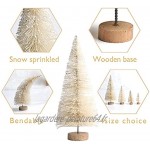 Homemuste 8pcs Mini arbres de Noël artificiels arbres de neige sisale artificiels mini xmas neige des pins mini ornements Treess Treess pour décorations de Noël