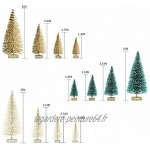 Homemuste 8pcs Mini arbres de Noël artificiels arbres de neige sisale artificiels mini xmas neige des pins mini ornements Treess Treess pour décorations de Noël
