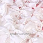 50 PCS Sac PullRibbons pour Mariage Fête d'anniversaire Décor À La Main DIY Noeud en Forme De Cadeau Emballage De Voiture Décor Pull Rubans BlancÉcologique et Pratique