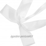 50 PCS Sac PullRibbons pour Mariage Fête d'anniversaire Décor À La Main DIY Noeud en Forme De Cadeau Emballage De Voiture Décor Pull Rubans BlancÉcologique et Pratique