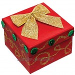 Baker Ross Nœuds rouge et or à paillettes lot de 24 loisirs créatifs de Noël pour enfants