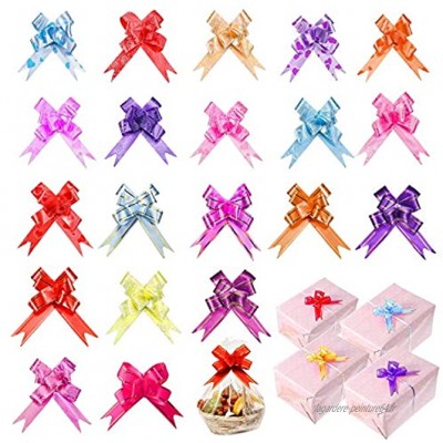 Bestoy Lot de 200 mini arches pour cadeaux nœuds en ruban nœuds pour Noël mariage fête Saint-Valentin décoration et anniversaire