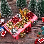 Ulikey Nœuds de Noël 30Pcs Noeud d’Emballage Cadeau Ruban Décoratif Set Archets à Cadeau Métallique de Noël Assortiment de Nœuds de Ruban pour Noël Mariage Fête Anniversaire Cadeau A