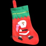 Amosfun chaussette de noel sac cadeau chaussettes pochette bas de noel ornements cheminee mur arbre de noel decoration 2pcs