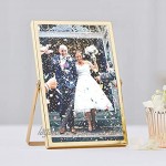 Ginger Ray Cadre photo autoportant doré 10 x 15 cm pour numéros de table de mariage