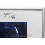 Hampton Frames Aluminium Luxe Argent 40x50 cm Certificat Photo Cadre Pas Verre Photo Ouverture PAAF4050B