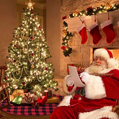 QueenDream Jupe d'arbre de Noël 36 pouces Buffalo Fine Plaid Jupe d'arbre de Noël noir et blanc Double couches pour décorations de Noël