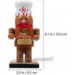 VALICLUD en Bois Casse- Noisette Figurines De Vacances Gingerbread Man Poupée Jouets Décorations pour Noël Étagères Tables Décoration