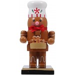 VALICLUD en Bois Casse- Noisette Figurines De Vacances Gingerbread Man Poupée Jouets Décorations pour Noël Étagères Tables Décoration