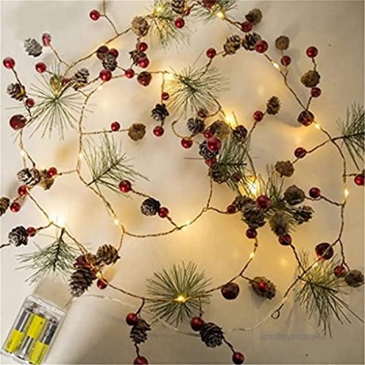 JJHTF 2M 20 LED Fil de cuivre Pine Cône LED Décorations de Noël clair for l'ornement d'arbre de Noël à la maison Color : B Size : 2m 20lights