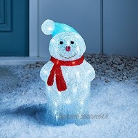 Lights4fun Bonhomme de Neige Lumineux LED de Noël pour Intérieur ou Extérieur