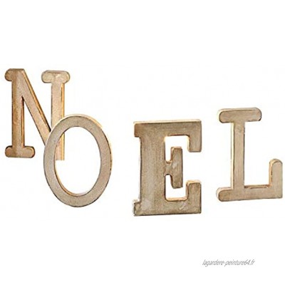 Loberon Lettres « Noel » Letters MDF H L P env. 19.5 14 1.8 cm décoration de Noël