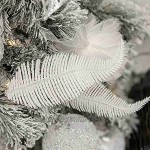 Bingxue Lot de 6 pinces à plumes pailletées pour arbre de Noël Décoration de Noël 23 x 12 x 2 cm
