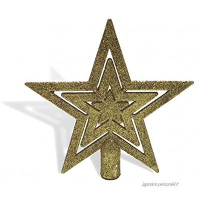 Cimier de Sapin de Noël étoile Dentelle étoile décoration d'arbre de Noël étoile étoile étoile de Noël étoile étoile de Noël étoile de Noël Brillant givré Or pailletté