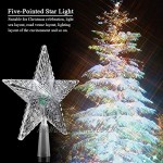 Couvercle d'arbre étoilé LED à 5 pointes pour décoration d'arbre de Noël décoration d'étoile décoration d'intérieur extérieur petit