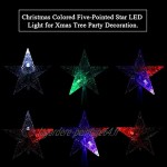 Couvercle d'arbre étoilé LED à 5 pointes pour décoration d'arbre de Noël décoration d'étoile décoration d'intérieur extérieur petit