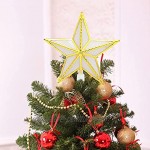fdsad Étoile de sapin de Noël étoile de Noël lumineuse pour sapin de Noël décoration d'intérieur ou de fête