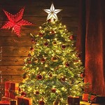 fdsad Étoile de sapin de Noël étoile de Noël lumineuse pour sapin de Noël décoration d'intérieur ou de fête