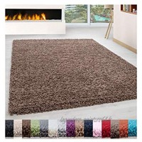 Carpet 1001 Structure à Fibres Longues Tapis Shaggy uni de Couleur de différentes Tailles et Couleurs Mocca 240x340 cm