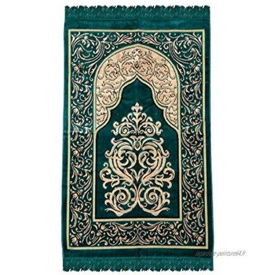 Hazal Kadife Seccade Tapis de prière en velours 66-69 cm x 108-110 cm