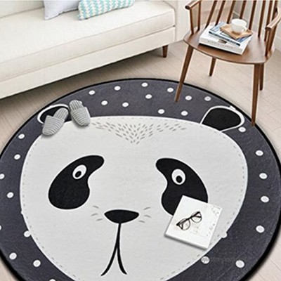 BOI Tapis de jeu rond pour chambre d'enfant 99 cm tapis de jeu antidérapant pour bébé décoration de chambre panda