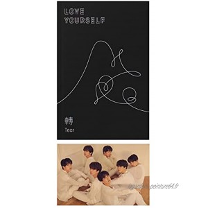 Big Hit Entertainment BTS Love Yourself Tear 3rd Album [U Version] CD+Poster+Photobook+Photocard+Mini Book+Standing Photo+Extra BTS 6 Photocards+1 Double-Sided Photocard+Logo Sticker
