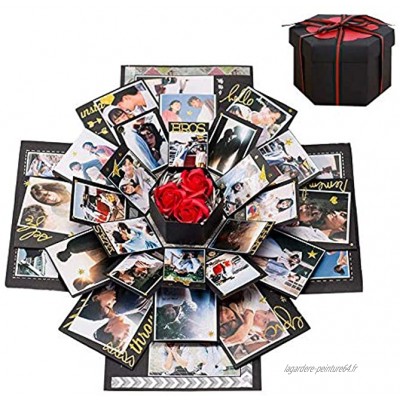 Boite Cadeau Creative Boîte Surprise Explosion DIY Mémoire Box Album Photo Scrapbooking Album Photo Gift Box Cadeau Anniversaire Mariage Saint Valentin Noël