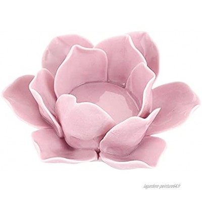 SUMTREE bougeoir céramique Fleur de Lotus Chandelier décoration de Table Rose
