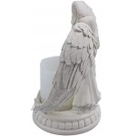 TYEHH métier figurine ange résine Creative électronique chandelier famille ange décoratif ruban porte-micro bougie cadeau de mariage Color : White