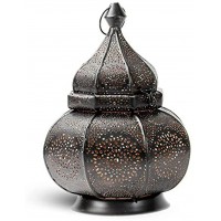 Lanterne Marocaine Vintage | Bougeoir Tea Light | Lampadaire Décoratif | Lanterne à suspendre style vintage | Lampe de style oriental | M&W