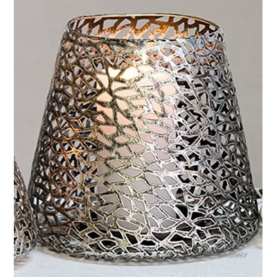 Casablanca Windlicht Kerzenständer -Purley Metall Farbe: antik-silber Ø 20 cm 54957