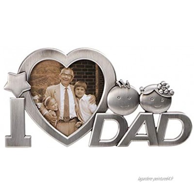 OULII Cadre photo « Ich liebe Papa » pour fête des pères