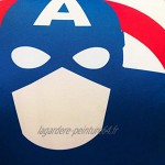 LolaPix Coussin Superhero personnalisé avec nom. Cadeau Geek. Divers modèles à Choisir. Captain America