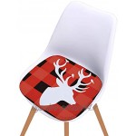 Cosanter Coussin Anti-dérapant Style Noël Coussin de Chaise Décoration de Meubles de Jardin pour chaises de Cuisine Jardin Salle à Manger Galette de Chaise Rouge A