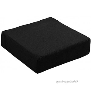 Xpnit Coussin épais pour chaise de jardin 40 45 50 cm antidérapant pour intérieur ou extérieur 45 x 45 x 8 cm noir
