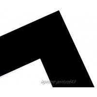 5 Passe-Partout 13 x 18 cm Noir mesure extérieure pour photos estampes tableaux-Idéal pour cadres Conf. 5 pièces-Couleur Noir