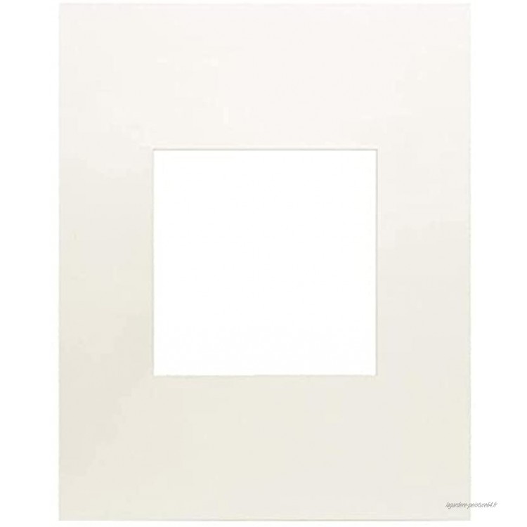 Ceanothe Passe-Partout Blanc cassé 24x30 cm Ouverture 13x13 cm en Carton fabriqué en France